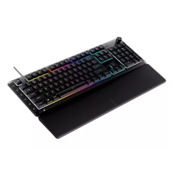 CORSAIR SKIFF 100 PLUS Tastatură gaming cu fir cu iluminare RGB pe 10 zone Negru