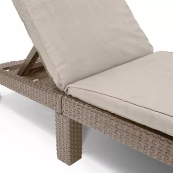 KETER Jaipur sun lounger with cushion beige