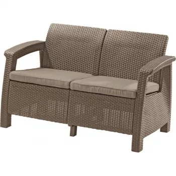 Canapea de grădină dublă KETER Corfu Love Seat bej