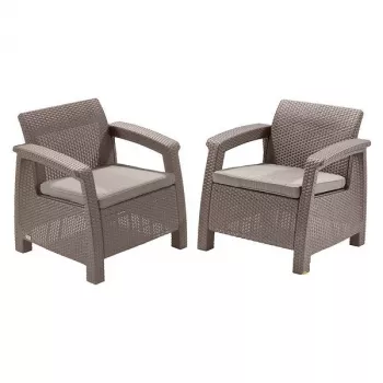 Scaune de grădină KETER Corfu Duo Set bej