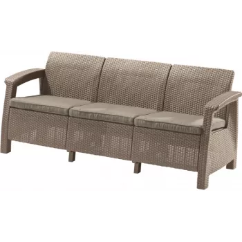 Canapea de grădină cu trei locuri KETER Corfu Love Seat Max bej
