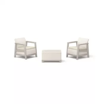 Set de mobilier de grădină KETER Scandi Linea Balcony Set gri pietriș/bej deschis