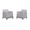 KETER Garden chairs 2 pcs Scandi Form light grey/dark steel grey