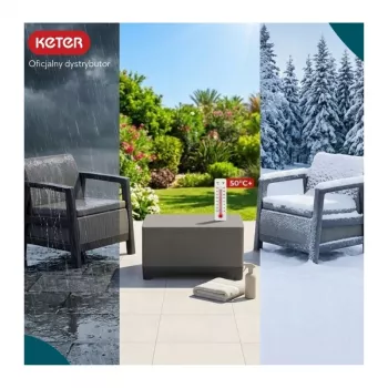 Set de mobilier de grădină KETER Scandi Linea pentru balcon, gri