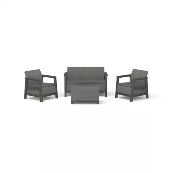 Set de mobilier de grădină KETER Scandi Linea 2 locuri, gri