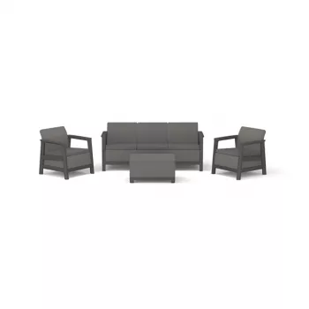 Set de mobilier de grădină KETER Scandi Linea 3 locuri, gri