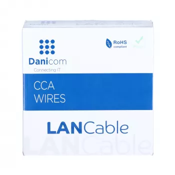 Cablu de rețea DSIT CAT5e U/UTP 50 m solid CCA la rolă, gri (DC-UTP5CCA50S-GRY)