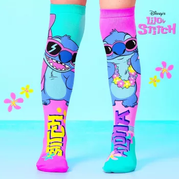 Șosete pentru copii până la genunchi MADMIA Lilo & Stitch Aloha flori Disney / Md036p