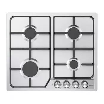Aragaz pe gaz independent ISEASY MGBG-604C cu cuptor de 65L și grill, oțel inoxidabil