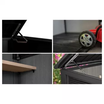 Casa de grădină KETER Deco Horizontal Shed nuanță lemn de frasin