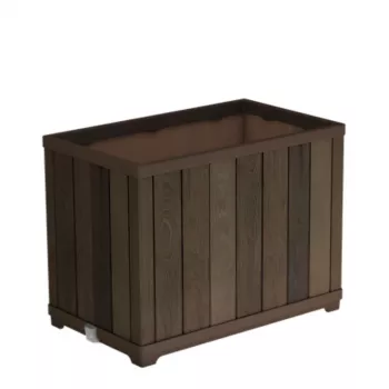 Ghiveci înalt dreptunghiular KETER Deco, nuc