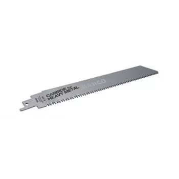 Bahco 7405021 Lamă pentru ferăstrău sabie cu dinți din carbură metalică pentru metal greu, 225 mm, 8 TPI, 1 bucată