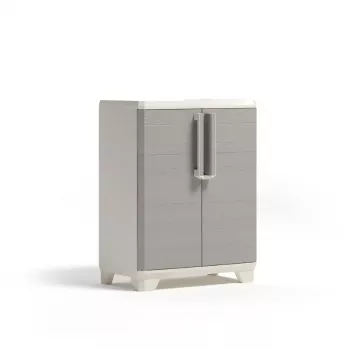 Corp de mobilier cu soclu KETER Linear Wood 68x39x90cm bej deschis/gri deschis