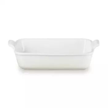 Vas de copt dreptunghiular Le Creuset Heritage din gresie 26x19cm / 2,4L alb