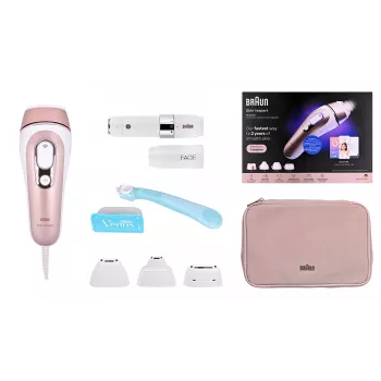 Braun Skin i-expert Pro 7 PL7432 Aparat de epilare IPL, 400.000 impulsuri, alb/roz