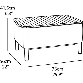 Set de mobilier de grădină KETER Salemo Balcony Set, gri