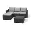 Canapea de colț de grădină cu masă KETER California Chaise Lounge, gri