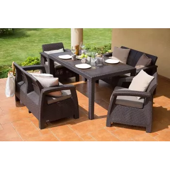 Set de mobilier de grădină KETER Corfu Fiesta Set, maro