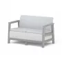 Canapea de grădină cu două locuri KETER Scandi Linea 2 Seater Sofa, gri deschis/gri oțel închis