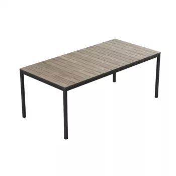 KETER Masă de grădină Deco Porto Nova 200 aspect lemn de frasin/negru