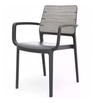 KETER Garden chair Deco Porto Armchair light gray/gray