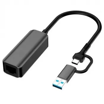 Adaptor EXTRA DIGITAL USB3.0 A/ USB-C - RJ45, 1000Mbps, 0,15m