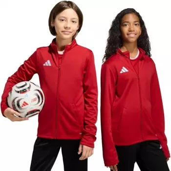 Hanorac adidas Entrada 26 Track pentru copii roșu JZ6612 140cm
