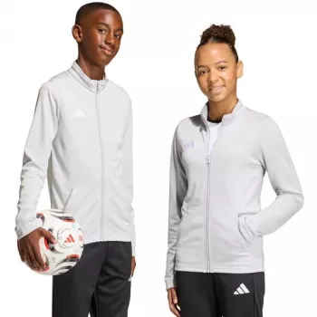 Hanorac adidas Entrada 26 Track pentru copii gri deschis JZ6610 116cm