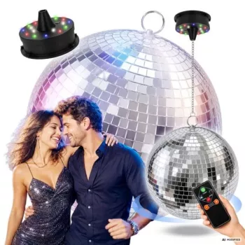 Glob disco oglindă argintiu LIGHT4ME MBM 40 IR