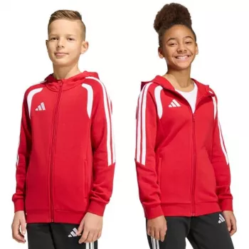 Hanorac copii adidas Tiro 26 League Sweat Full Zip Hoodie roșu KF9101 152cm