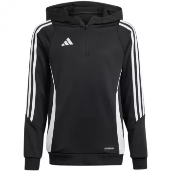 Hanorac pentru copii adidas Tiro 24 Training Hoodie negru IJ9960 164cm