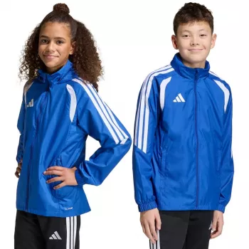 Jachetă de vânt pentru copii adidas Tiro 26 League Windbreaker albastru JY9723 164cm