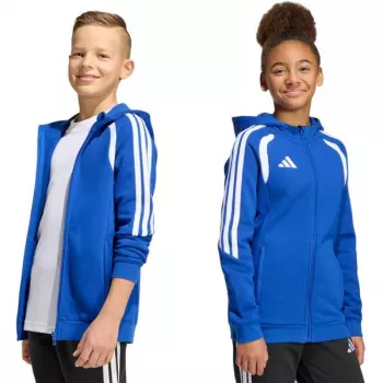 Hanorac cu fermoar pentru copii adidas Tiro 26 League Sweat Full Zip Hoodie albastru KF9102 152cm