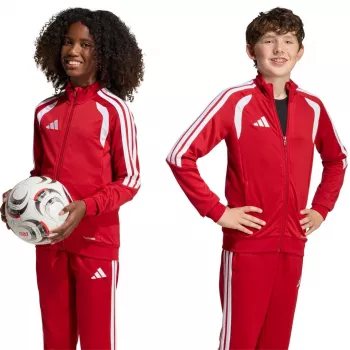 Hanorac adidas Tiro 26 League Training pentru copii roșu JY7200 116cm