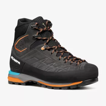 Bocanci de alpinism Scarpa Zodiac Tech GTX, GORE-TEX Performance Comfort, piele Perwanger, talpă Vibram Mont, antracit/orange tonic, EU 44