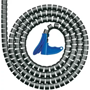 HellermannTyton 161-64301 Spiralflex SFPP Spiral Wrap, Polypropylene, Black, 10 mm OD, 25 m Length, -60 to 110 °C