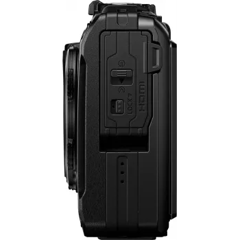 Cameră compactă robustă OM System Tough TG-7 neagră, 12 MP, video 4K, rezistentă la apă 15m