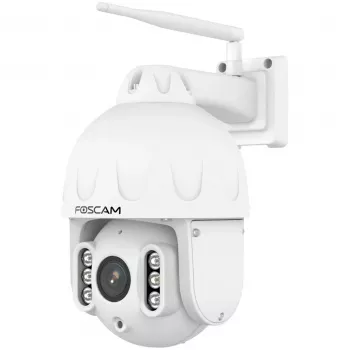 Cameră Wi-Fi de exterior cu pan/tilt FOSCAM SD8P, 8MP 4K, zoom optic 4x, IP66, albă