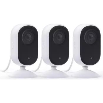 Cameră de supraveghere de interior pan-tilt-zoom Arlo Essential 3 2K (pachet de 2, albă)