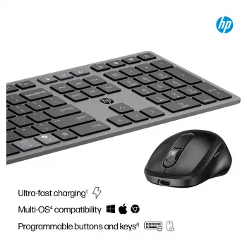 Set tastatură și mouse wireless multi-dispozitiv HP 720 - Twilight Black 9T5A9AA#ABD