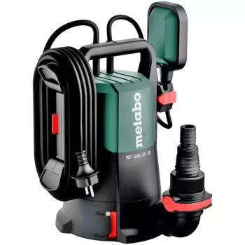 Pompă combinată submersibilă/de presiune Metabo KP 160-35 SF 500 W, 16000 l/h, 7,5 m, particule 35 mm, cablu 10 m, negru/verde 601792000