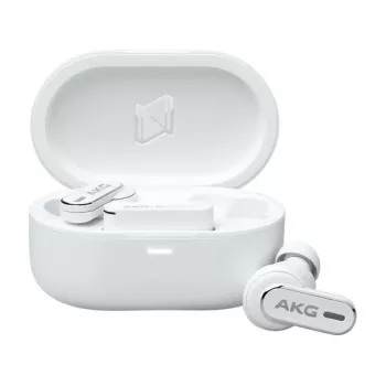 Căști in-ear wireless cu anulare a zgomotului AKG N5 Hybrid albe Bluetooth 5.3