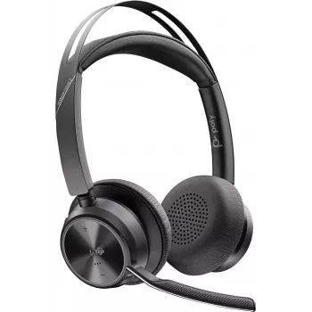Căști HP Poly Voyager Focus 2 USB-C cu adaptor USB-C/A și stație de încărcare (9T9J8AA)