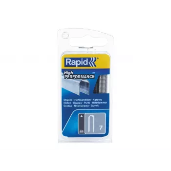Cleme pentru cablu Rapid Tools Type 7, 12 mm, zincate cu tăietură, cleme din sârmă plată - 1 bucată (40109523)