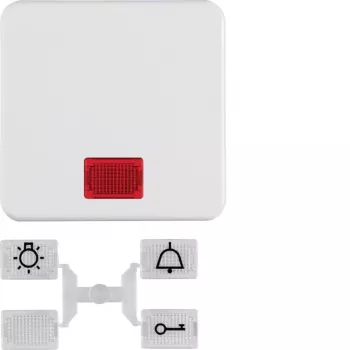 Clapetă Hager WWW1336PW cu 5 lentile pentru întrerupător îngropat, IP44, alb polar lucios
