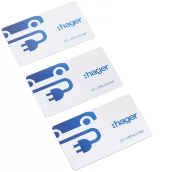 Carduri RFID HAGER XVA410, pachet de 3, Mifare Classic 1K, 13,56 MHz, alb