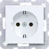 HAGER WAS1300WM SCHUKO Socket Outlet, Screw-Lift Terminals, Alpine White