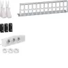 Kit câmp multimedia HAGER UM00M4 cu 3 prize Schuko și 12 porturi RJ45, alb