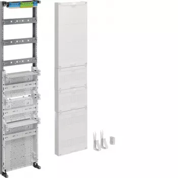 Hager ZU37VT3APZ2 universZ Distribution Field, 3 Fields, 7 Rows, APZ2 Meter Area, 252 TE, 5-Pole Busbar