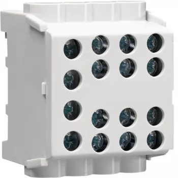 Bornă de derivație pentru linie principală HAGER KH35L8, 1 pol, 6-35 mm² linie principală, 125 A, 1000 V, gri